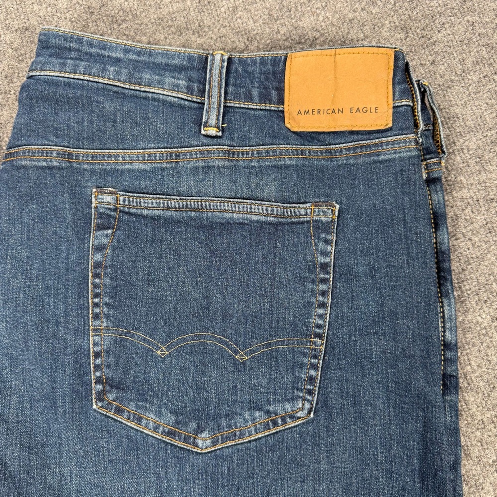 American Eagle Mens Airflex+ Athletic Skinny Jeans Storm Dark 48x32 NWT #4122 - Picture 11 of 12